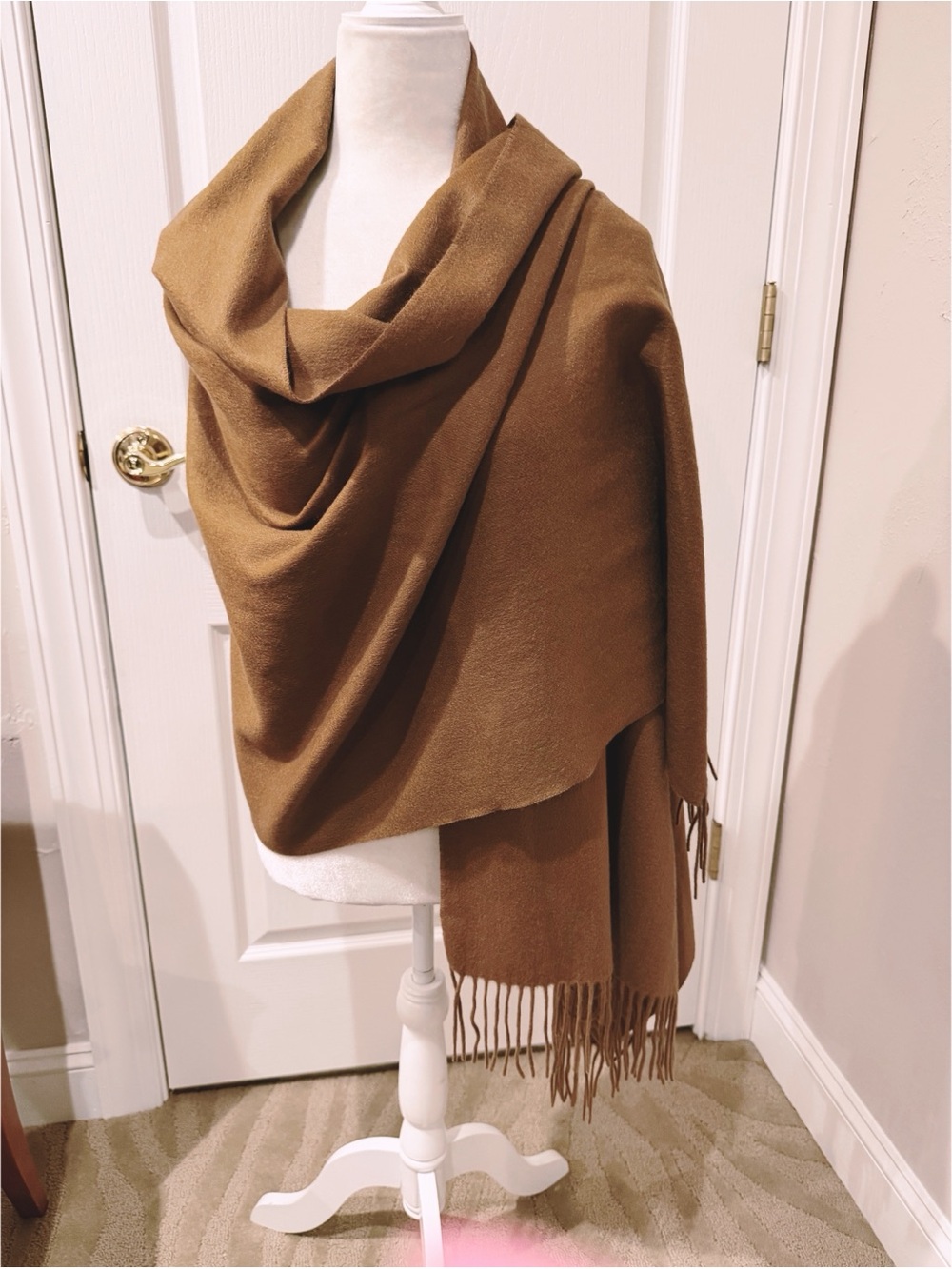 Neiman Marcus 100% Cashmere Scarf  72x26” in Color Suede